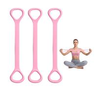 Resistance Bands with Handle, Exercise Bands for Women, Strength Training Equipment for Home Workouts, Compact Travel Bands, Pink Set of Three, Dimensions 34.00 cm by 2.80 cm by 0.50 cm