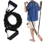 Resistance Bands with Handle, High Tensile Strength Tpe Fabric Covered Elastic Power Training Resistance Band Exercise Pull Rope Tension Rope for Training Full Body Workouts (Black (30 lbs))