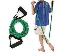 Resistance Bands with Handle, High Tensile Strength Tpe Fabric Covered Elastic Power Training Resistance Band Exercise Pull Rope Tension Rope for Training Full Body Workouts (Green (10 lbs))