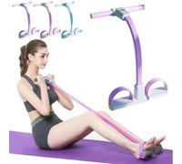 Resistance Bands with Handles,2025 New Upgrade Multifunction Tension Rope or Exercise Sit Up Exercise Equipment,6-Tubes Elastic Foot Pedal Resistance Bands, Pedal Ankle Puller for Women Men