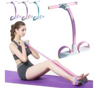 Resistance Bands with Handles,2025 New Upgrade Multifunction Tension Rope or Exercise Sit Up Exercise Equipment,6-Tubes Elastic Foot Pedal Resistance Bands, Pedal Ankle Puller for Women Men