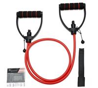 Resistance Bands with Handles, Exercise Resistance Bands, Workout Bands with Door Anchors, Adjustable Length, for Resistance Training, Physical Therapy, Home Workouts (Red (Heavy))