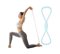 Resistance Bands with Handles, Figure 8 Exercise Bands for Strength Training - Arm, Chest & Back Workout for Women & Men - Stretching, Yoga, Pilates & Physical Therapy(Blue)