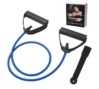 Resistance Bands with Handles, Single Resistance Tubes, Workout Bands with Handles, Durable Exercise Band for Stretching, Home Workouts, Physical Therapy, Fitness, Natural Latex (Blue-Light)