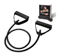 Resistance Bands with Handles, Single Resistance Tubes, Workout Bands with Handles, Durable Exercise Band for Stretching, Home Workouts, Physical Therapy, Fitness, Natural Latex (Black-X Heavy)