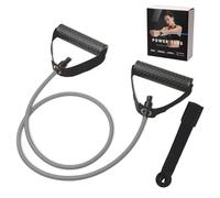 Resistance Bands with Handles, Single Resistance Tubes, Workout Bands with Handles, Durable Exercise Band for Stretching, Home Workouts, Physical Therapy, Fitness, Natural Latex (Gray-Heavy)