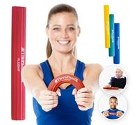 Resistance Bar, TheraBand FlexBar, Pain Relief for Tennis Elbow Injury, Tendonitis & Improve Grip Strength, Rehab and Therapy after Injury, Red,