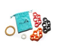 Resistance Finger bands Rehabilitation Extensor climbing injury strength tools + Two Acupressure rings