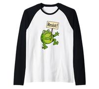 Resistance Frog, Pro Immigration, Abolish ICE Raglan Baseball Tee
