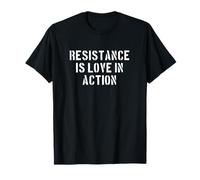 Resistance is Love in Action Stencil Block T-Shirt