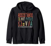 Resistance Is Not Futile Funny Electrician Zip Hoodie