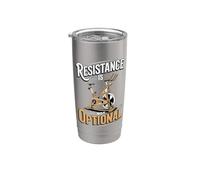 Resistance is Not Optional Spin Class Cycling Stainless Steel Insulated Tumbler