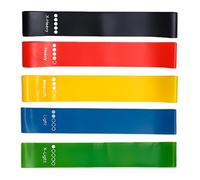 Resistance Loop Bands, 100% Latex Exercise Mini Glute Band for Women and Men, Skin Friendly Resistance Fitness Exercise Loop Bands 5 Levels for Legs and Glutes, Arms, Pilates, Yoga and Training