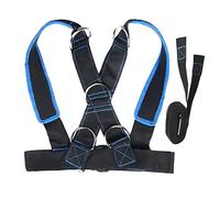 Resistance Sled Harness, Workout Training Sled Vest with Y Shape Strap, Adjustable Waist 33.1 to 45.7 in / 84 to 116 cm, Five D Rings, 62.5 in / 158 cm Towing Strap for Strength Training, Core Workout