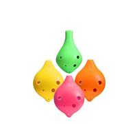 Resistant And Easy To Play Ocarina Special Six Hole Beginner Resin Mini Musical Instrument(Flat-billed pink)