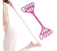 Resistant Elastic Bands: Elastic shoulder straps, arms and back, adjustable tension, finger grip rings, strong latex perfect for home fitness,