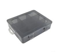 Resistant Plastic Tool Parts Box with Grid Dividers for Storing Screws, Electronic Components, Drill Bits, and Small Hardware (D)