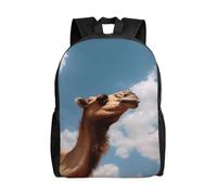 Resistant Students Bookbag Camel Looking Up at The Sky School Backpack Lightweight Book Bags for Travel, Camping, School, 42X32X14Cm