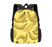 Resistant Travel Bag Banana Pattern Print Knapsack Waterproof Book Bags for Work, School, Camping, 42X32X14Cm