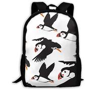 Resistant Travel Bags Flying Puffin Bird Sports Bags Waterproof Rucksack for Travel, Work, Camping, 42X32X14Cm