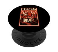 Resisting Frog Lover With Foot On Ice Cube Propaganda Poster PopSockets Adhesive PopGrip
