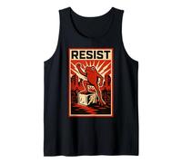 Resisting Frog Lover with Foot On Ice Cube Propaganda Poster Tank Top