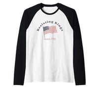 RESISTING KINGS SINCE 1776 Dissent is Patriotic USA Meme Raglan Baseball Tee