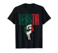 Resistir Mexican Flag Resist Gen Z Mexico Anti-Corruption Value Graphic T-Shirt