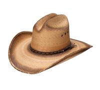 Resistol Men's Jason Aldean Georgia Mexican Palm Straw Cowboy Hat Medium Natural Brown