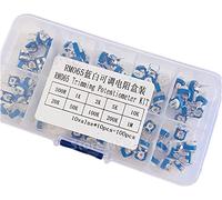 Resistor 100PCS/BOX RM065 Trimming Potentiometer Assortment Kit 10 Values Variable Resistor 500R - 1M Electromechanical components