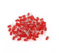Resistor Accessories 100 Pcs Diodes 5mm Diameter Round LED Red Light Schottky Diodes Emitting Diode