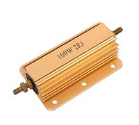 Resistor Accessories 100W 2 Ohm Gold Tone Chassis Mounted Aluminum Shell Clad Resistor (100W 2 Ohm Gold Tone Chassis Mounted Aluminum Shell Clad Resistor
