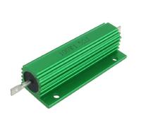 Resistor Accessories 2 Pcs Chassis Mounted Green Aluminum Clad Wirewound Resistors 100W 1.5 Ohm 5% (2 piezas de chasis montadas en aluminio verde revestidas resistencias bobinadas 100W 1.5 Ohm 5%