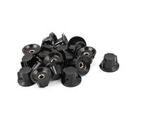 Resistor Accessories 20Pcs 1/4" Variable Resistors Shaft Insert Dia Potentiometer Control Rotary Potentiometers Knobs Black