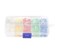Resistor Accessories 350PCS 3mm & 5mm Round Assorted Color LED Light Emitting Diode Assortment Kit Fit for Universal