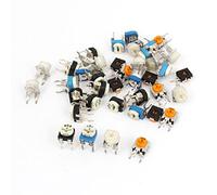 Resistor Accessories 40Pcs 5K Fixed Resistors 10K 20K 50K 100K 200K 500ohm Single Resistors Adjustable Resistors