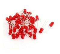 Resistor Accessories 40pcs 5mm Diodes Round Top Red Light LED Luminous Emitting Schottky Diodes Diode Beads