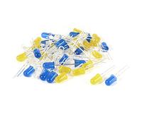 Resistor Accessories 50 Pcs Diodes Straw Hat 5mm Yellow White Blue LED Lamp Light Schottky Diodes Emitting Diode