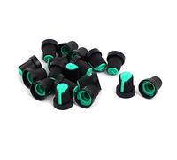 Resistor Accessories 6mm Shaft Variable Resistors Hole Dia Potentiometer Knob Volume Adjustment Black Green Potentiometers 18 Pcs