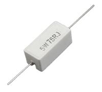 Resistor Accessories 75 Ohm Fixed Resistors 5% 5W Wire Wound Ceramic Cement Resistor Single Resistors 10 Pcs