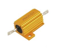 Resistor Accessories Gold Tone 25W 20 Ohm Chassis Mounted Aluminum Housed Resistor (Resistencia de aluminio montada en chasis de tono dorado de 25W y 20 ohmios