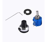 Resistor Accessories Potentiometer, 10K Ohm 3590S2-103L Rotarys Wirewound Precision Potentio+Knob Ohm Knurled Shaft 3 Term Potentiometer W/Kno