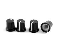 Resistor Accessories Ribbed Variable Resistors Grip 7mm Shaft Potentiometer Control Rotary Knob Potentiometers 4 Pcs