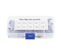 Resistor Accessories schottky diode + The Assortment Hlitand 200pcs 10 Values Kit LED Light Diodes Round Emitting Diode 1N4001~1N4007 1N5817~1N5819 Clear Box Accessory Replacement