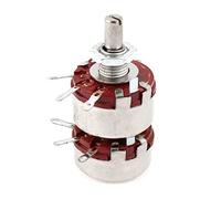 Resistor Accessories WTH118 Linear Variable Resistors Taper Dual Gang 10K Ohm 2W Watt Potentiometers Carbon Potentiometer