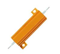 Resistor Aluminum Shell Resistors 50W 1 Ohm Resistor Wirewound Resistor for Doorbell, Led, Power Supply Equipment(Gold)
