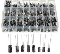 Resistor Assortment Kit,Capacitors 24 Values Total 600 PCS 0.1uF to 1000uF Electrolytic Capacitors Assortment Kit for Electronics Hobbyists, DIY Projects & Professional Repairs