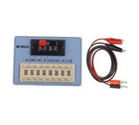 Resistor Box 0.1Ω to 9.9MΩ for dial Programming Tool for Electronics Lab Testing and Circuit Calibration Gray ABS Case(01 Add line)