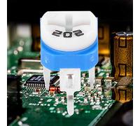 Resistor Kit, Values Resistance Assortment Kit Blue White Adjustable Resistors for Printed Circuit Boards 100ohm-1M 65PCS 13 Values, Potentiometers