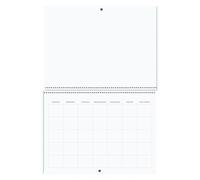 Reskid Blank Scrapbook Wall Calendar - 2-Pack - 80lb Cardstock - Undated, 12" x 9" Closed, 18" Open Size, Large Bookstore-Quality, Spiral-Bound Hanging Monthly Calendar for Kitchen & Office - Premium